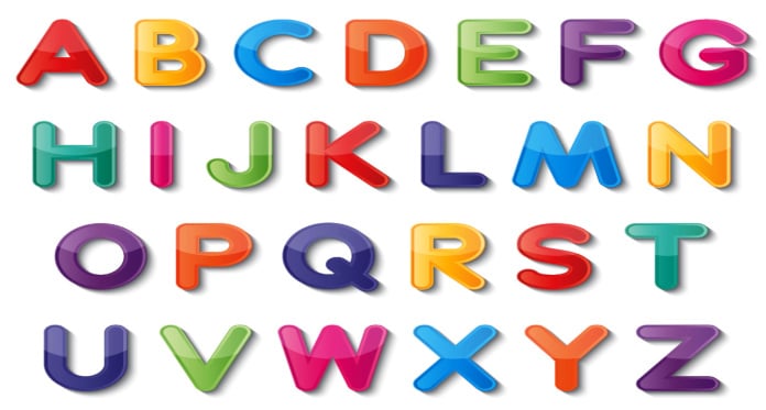 alphabet - letters in English