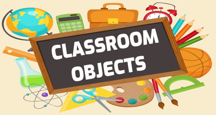 School objects online exercise for beginners