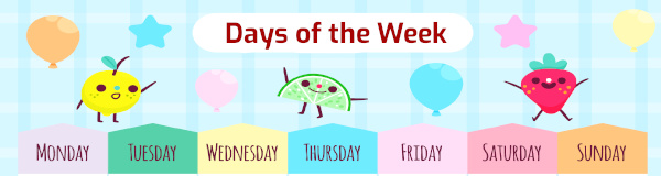 days of the week in English