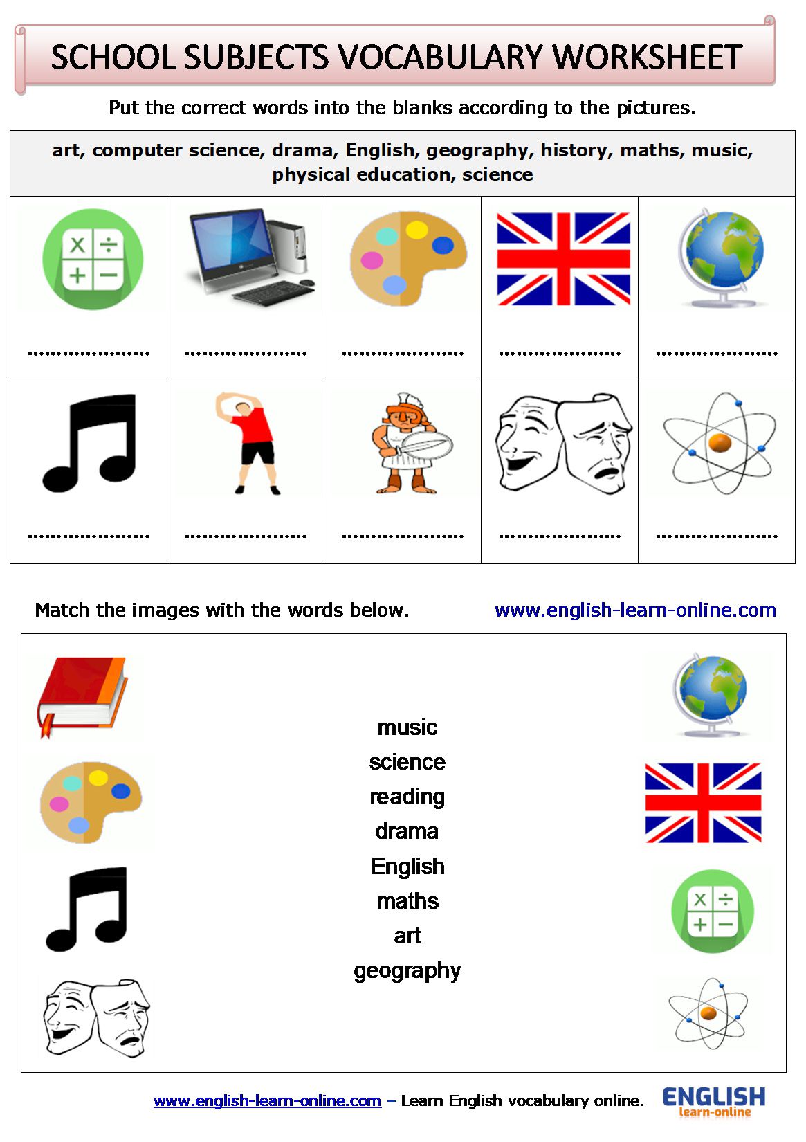 Quiz & Worksheet - Spanish Vocabulary: School Subjects