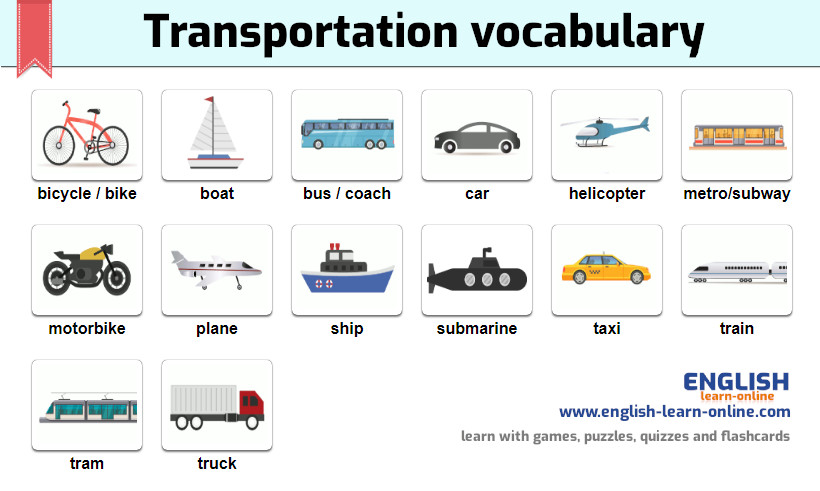 Explore Types of Vehicles Vocabulary