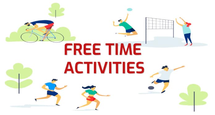 free time activities vocabulary in English