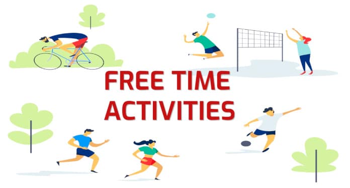 Free Time Activities in English 🚴 with Flashcards Quizzes Audio