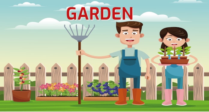 English Vocabulary - 100 GARDEN ITEMS 