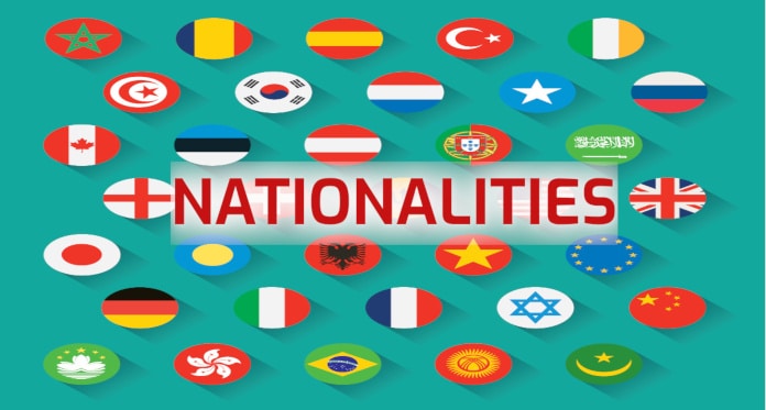 nationalities vocabulary in English