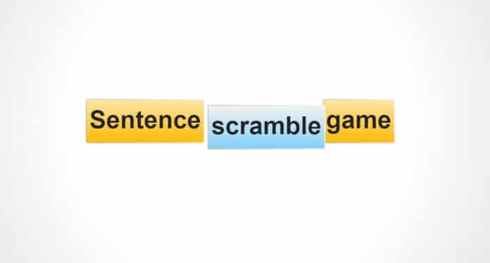 Sentence Scramble Game for Past Continuous Tense