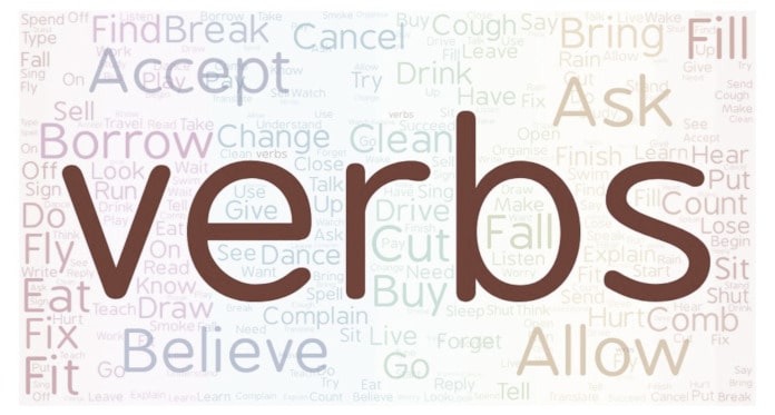 English vocabulary - verbs